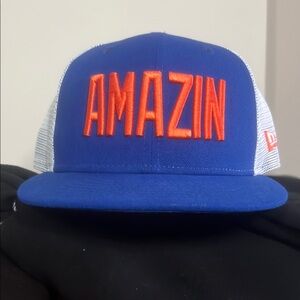 Amazin Blue and White Cap